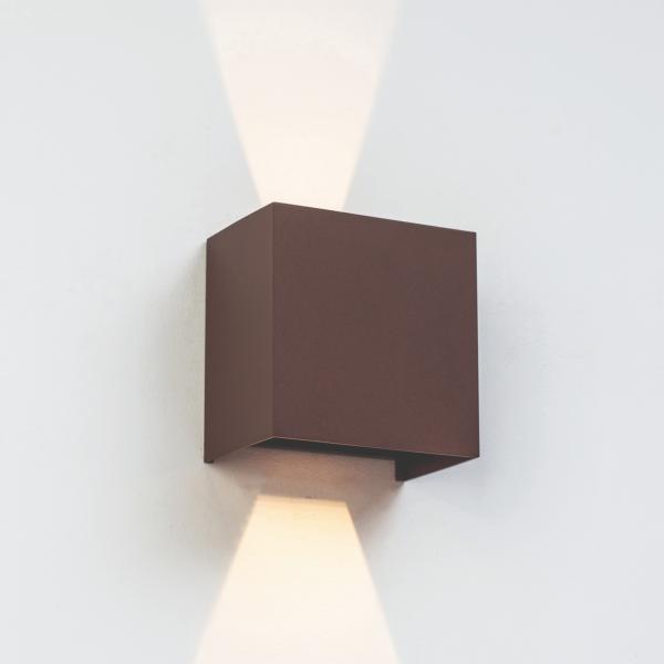 Aplique exterior DAVOS XL Corten Mantra - Luz LED 