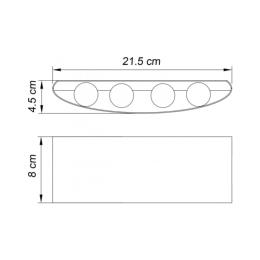 Aplique exterior KING blanco led 8w 700lm 3000k - ip54 - ALEMAR