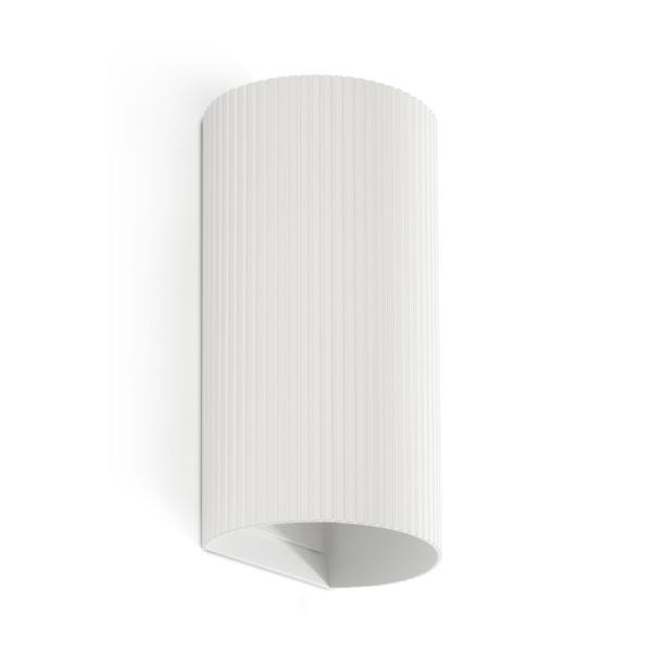 Aplique SOLE 2 Luces redondo blanco estriado Faro Barcelona  