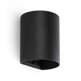 Aplique SOLE redondo negro Faro Barcelona