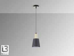 i3-GISELA-COLGANTE 1L NEGRO-LATON - ILUMINACION i3 By SCHULLER