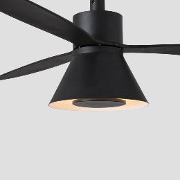 Ventilador AMELIA L CONE Negro FARO - Motor DC - Luz Led Ø132cm