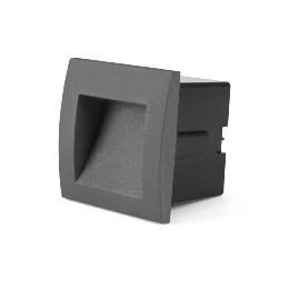 Empotrable pared SEDNA SQ 90 gris oscuro Faro