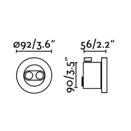 Empotrable suelo orientable TRAS 2L negra Faro