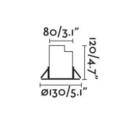 Empotrable suelo exterior GEISER 80 GU10 orientable Faro