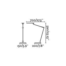 Flexo articulado ITO negro LED 5W Faro Barcelona