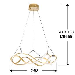 Lampara colgante MOLLY 1 Aro 53Ø Oro rosa - Schuller - Luz LED