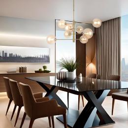 Lampara 8L GALAXIA latón ambar - ALEMAR