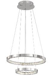 Lampara Bohemia Acontract-luz. 2 aros concentricos LED.