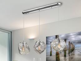 Lampara Petra Schuller - Lineal 100cm. - cromo 3 L. LED