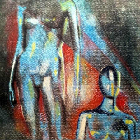 CUADRO "MANNEQUINS II" DE MIGUEL ANGEL SALAS.