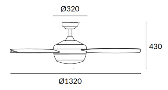 medidas ventilador Samal Leds-c4