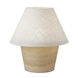 Sobremesa CARLO beige/madera 1 x 60w e-27 - ALEMAR