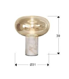 FUNGI-SOBREMESA 1L MARMOL BLANCO - SCHULLER
