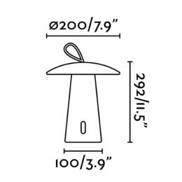 Sobremesa a bateria Portatil TASK LED blanco Faro