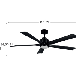 Ventilador Cairo Blanco Fabrilamp - Motor DC Ø132cm