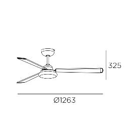 Ventilador CALIMA - Leds-c4  - Motor DC- 126cmØ - Aspa Tela 