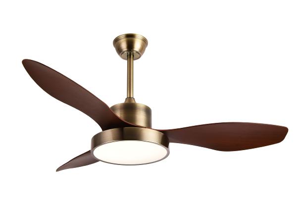 Ventilador Celeste XL Cuero satinado - Motor DC. Luz LED. 120cmØ.