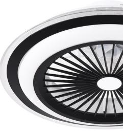 Ventilador SANTA ANA Negro - Fabrilamp. Ø52cm Luz LED