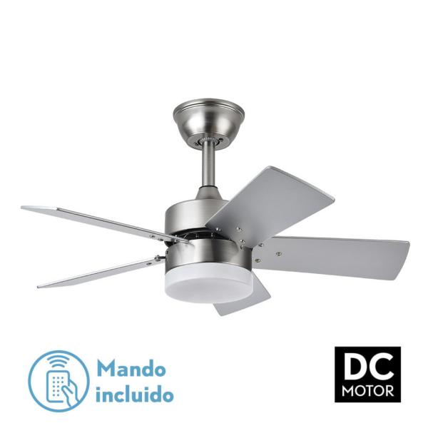 Ventilador MARTA Niquel - Fabrilamp. Motor DC. Ø 76cm.