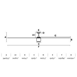 Ventilador Attos blanco FARO - Motor DC - Led 213cm.Ø 