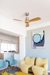 Ventilador LANTAU S FARO niquel pino 108cm. Ø