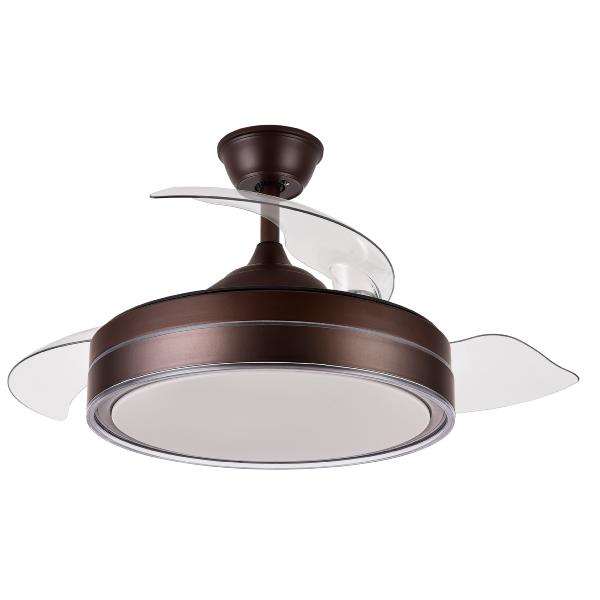 Ventilador CRIADOR Marron envejecido - Fabrilamp. Motor DC Ø108cm