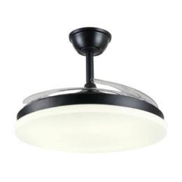 Ventilador retractil Isabella-L Negro P&B - Motor DC. 50-108cmØ.