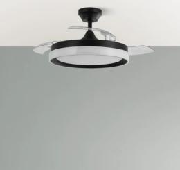 Ventilador Zenit Negro Fabrilamp - Motor DC Ø107cm