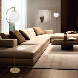 Lampara de pie Midas Latón - Bombilla E27