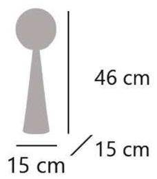 Sobremesa PATRICK negro-opal 1 x 25w e-27 - ALEMAR