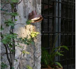 Aplique Bronx Faro. Iluminacion de Exterior. Marron