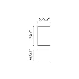 Aplique LUNE 2 Luces cuadrado blanca Faro Barcelona