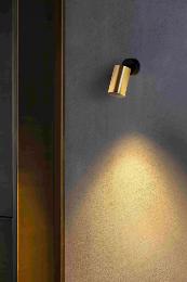 Aplique proyector STAN oro satinado Faro Barcelona