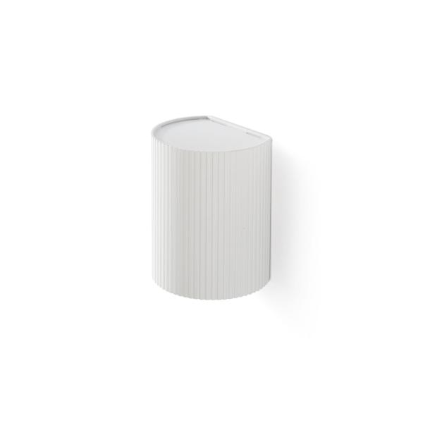 Aplique SOLE redondo blanca estriado Faro Barcelona