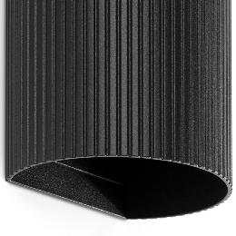 Aplique SOLE 2 Luces redondo negro estriado Faro