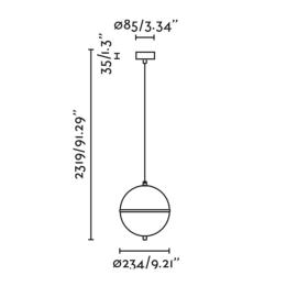 Colgante DOME S negra Faro Barcelona