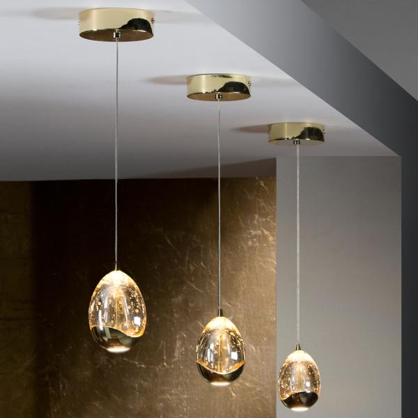 Colgante Rocio Schuller - metal dorado 1 luz LED