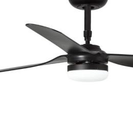 Ventilador PUNT FARO Negro con luz LED 130cm.Ø