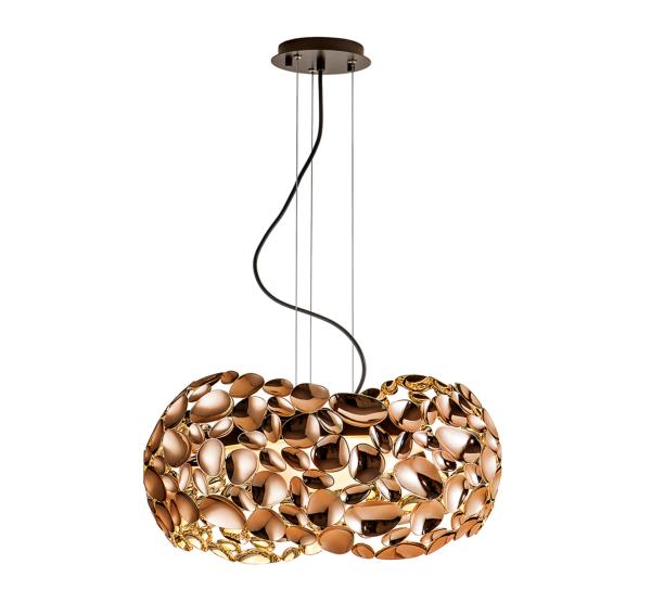 Colgante Narisa Schuller Ø46cm. Rosa/blanco/cromo