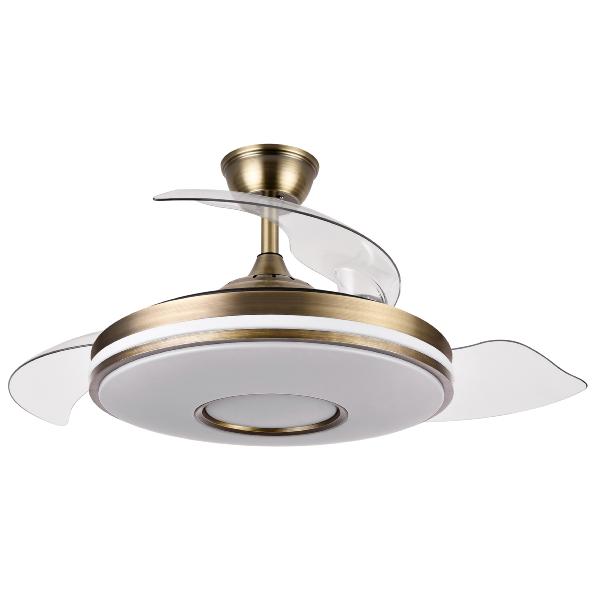 Ventilador DANI Oro envejecido - Fabrilamp. Motor DC Ø108cm