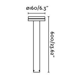 Baliza ESPOT 600 Baliza LED gris oscuro Faro Barcelona