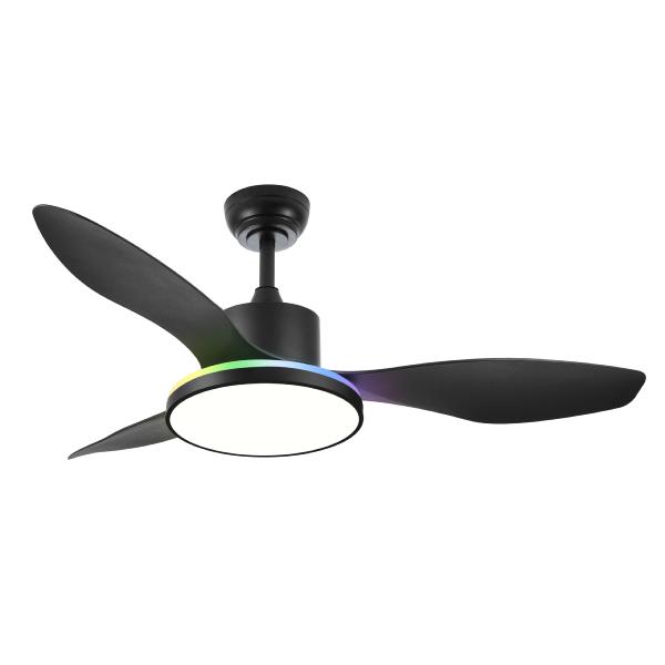 Ventilador Mandala Negro Fabrilamp - Motor DC Ø120cm