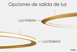 Lampara Circular - 5 Aros. Blanca/Negra/Oro Ø3m Leds-C4