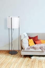 Lámpara de pie DRUM negra/beige Faro Barcelona