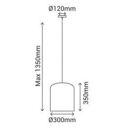 Colgante Sulion Babel - Lampara ratan Ø30cm