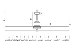 Ventilador Cies FARO - Ventilador con luz LED 210cm. Ø