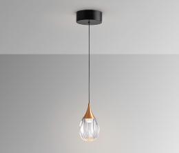 CORINA- LAMPARA 1L NEGRO-COBRE - SCHULLER