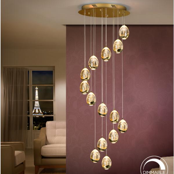 ROCIO-LAMPARA ORO 14L D50 DIM - SCHULLER