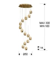 ROCIO-LAMPARA ORO 14L D50 DIM - SCHULLER